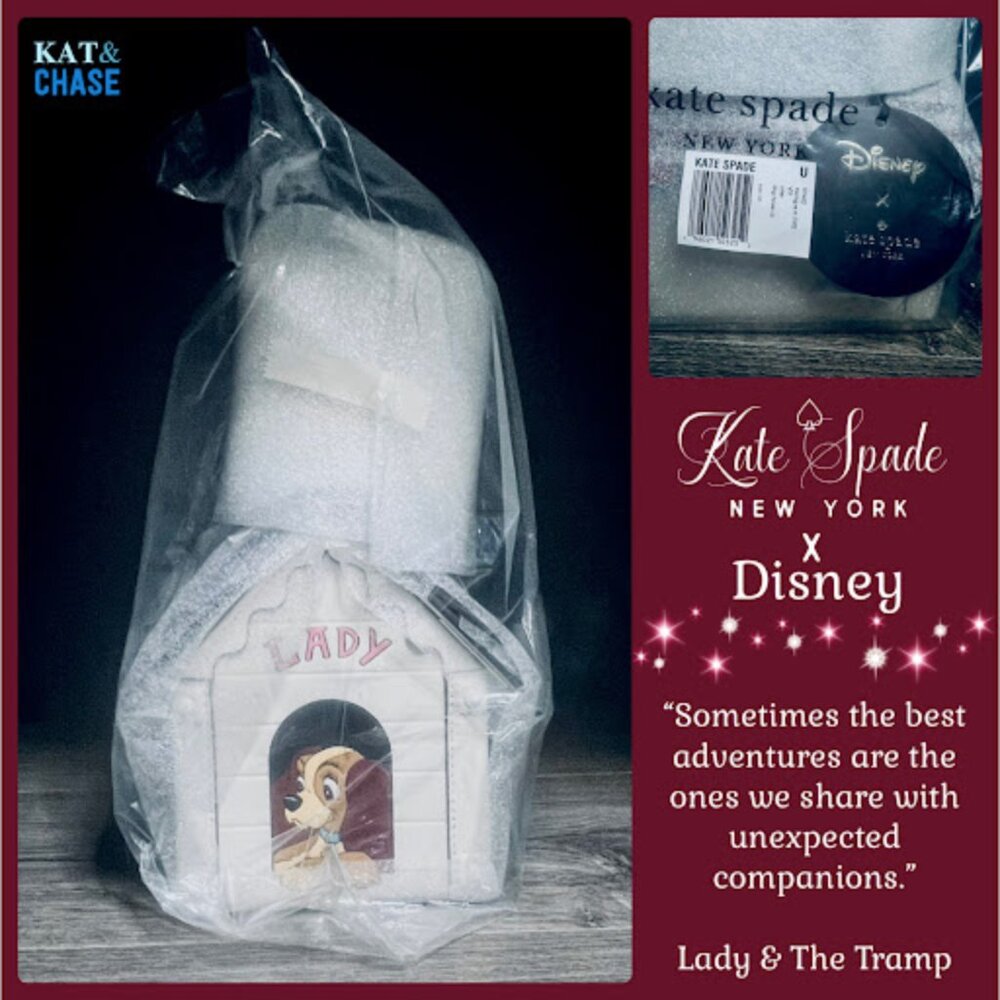 NWT Kate Spade X Disney Dog House Disney Lady Tramp Leather Bag Crossbody Purse - Picture 2 of 13